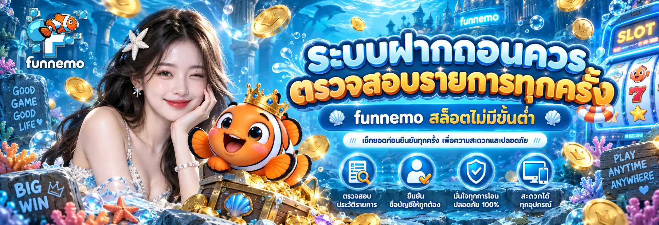 ระบบฝากถอนควรตรวจสอบรายการทุกครั้ง